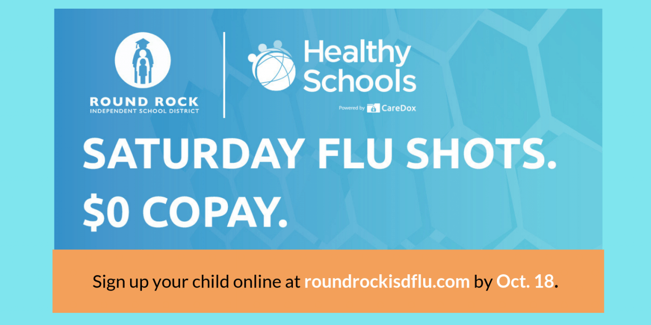 Students, Pre-K – Grade 12, offered flu shot at Saturday Clinic