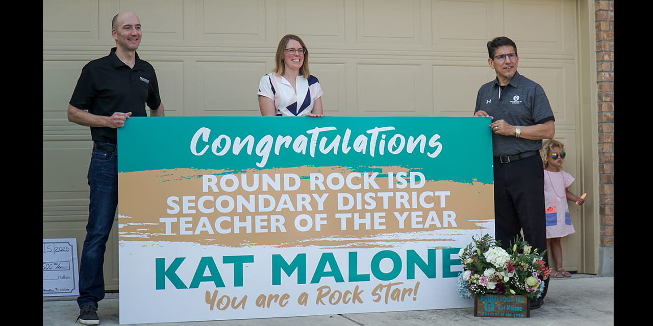 Kat Malone named Round Rock ISD’s 2021 Secondary Teacher of the Year
