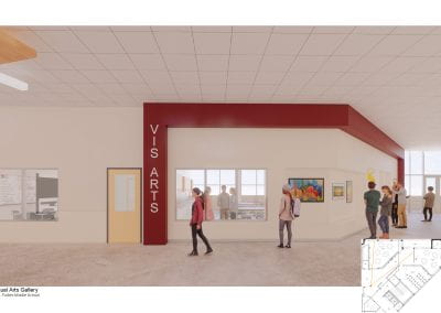 Artistic rendition of proposed CD Fulkes middle school - Hallway
