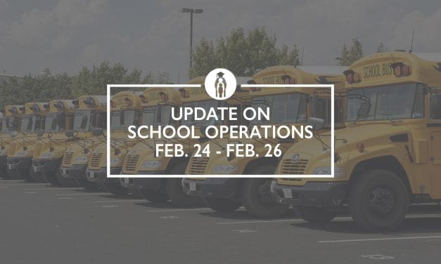 Update on school operations Feb. 24 – Feb. 26