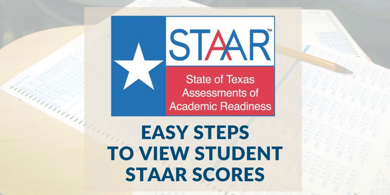 Easy steps to view student STAAR scores